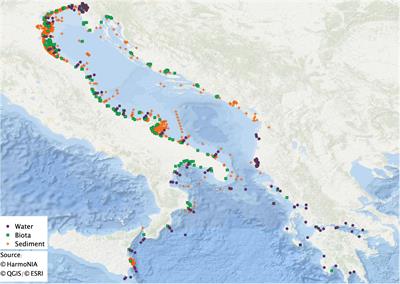 Heavy Metals in the Adriatic-Ionian Seas: A Case Study to Illustrate the Challenges in Data Management When Dealing With Regional Datasets